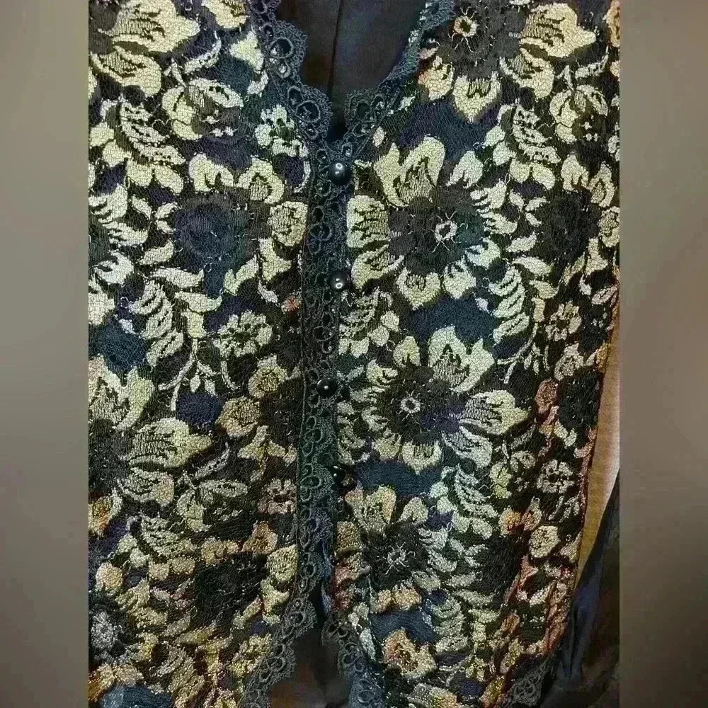 Karen Kane sheer vest.